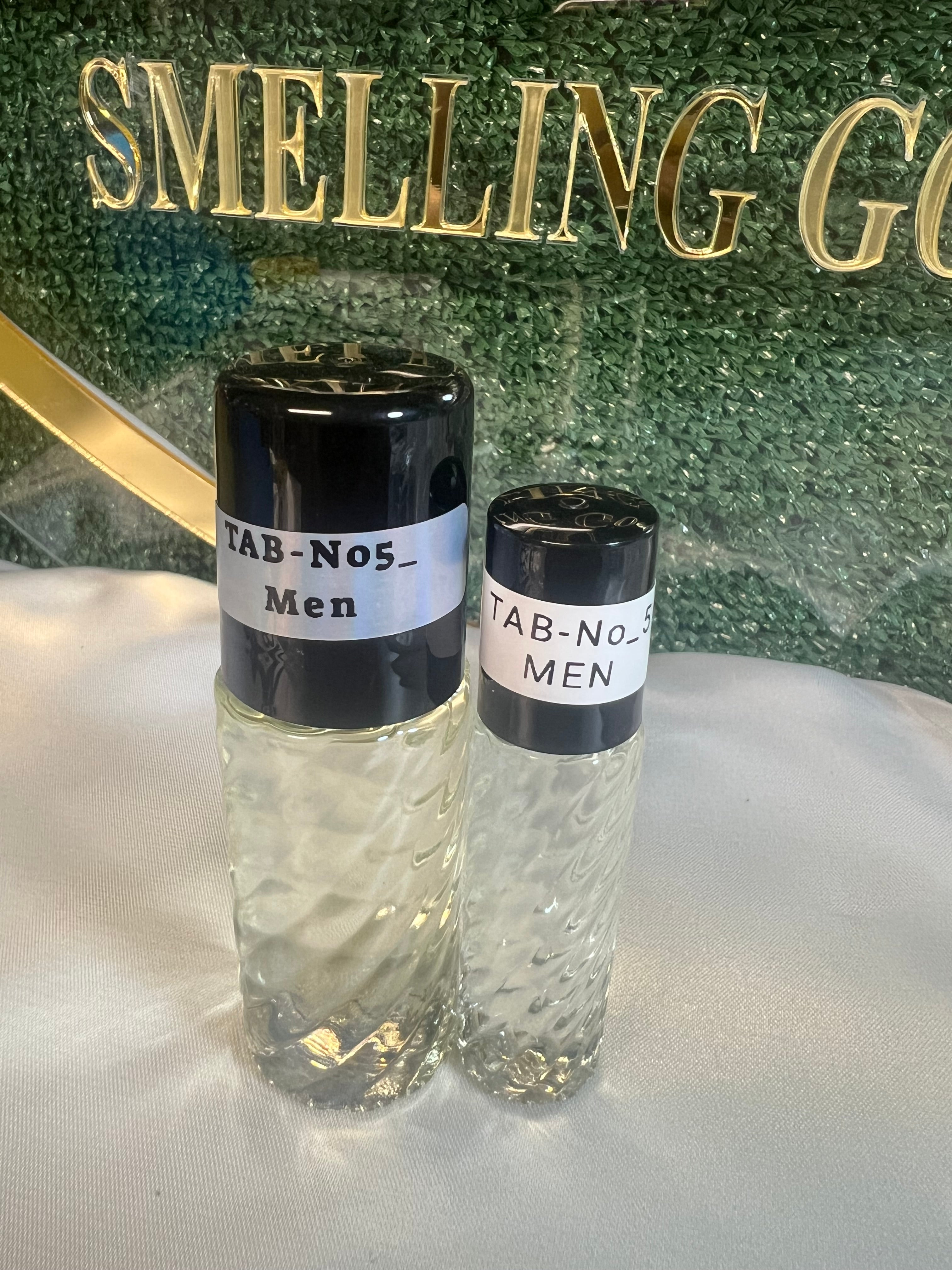 Perfume oil TAB NO5(men)25ml+10ml top notes of orange blossom and bergamot, middle notes of cedar, sage, and pepper, and base notes of sea moss, amber, and vetiver.