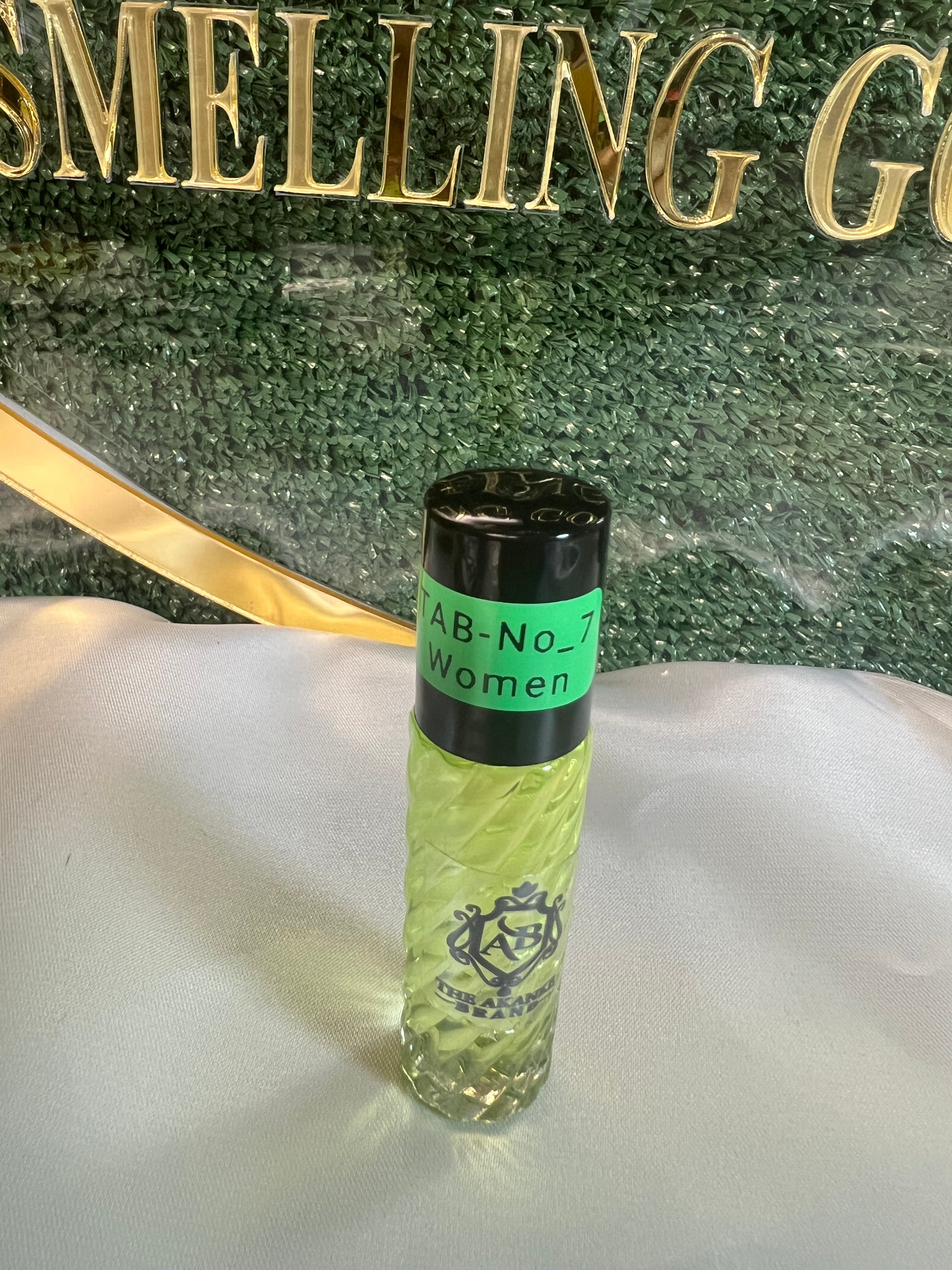 Perfume oil TAB NO 7(women)10ml this fragrance oil is described as sophisticated with notes of peach, apricot, sandalwood, cedar, amber, and musk
