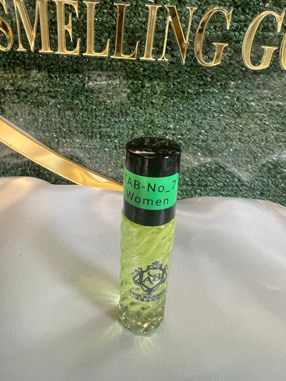 Perfume oil TAB NO 7(women)10ml this fragrance oil is described as sophisticated with notes of peach, apricot, sandalwood, cedar, amber, and musk