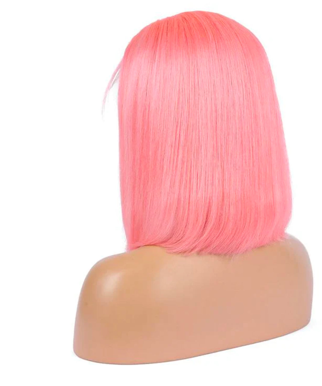 QVR Colored Short T Lace Bob Wigs Straight Human Hair Wig 180% Lace Front Burgundy Wigs Pink Blonde Wig 10inches