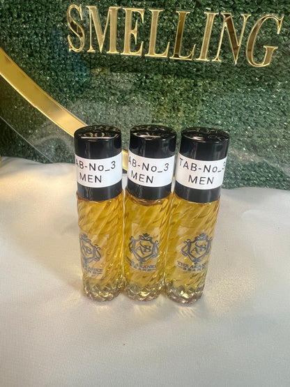 Perfume oil TAB NO 3(men)10ml 3pcs notes of vetiver, pink pepper, amber, patchouli, teak and vanilla