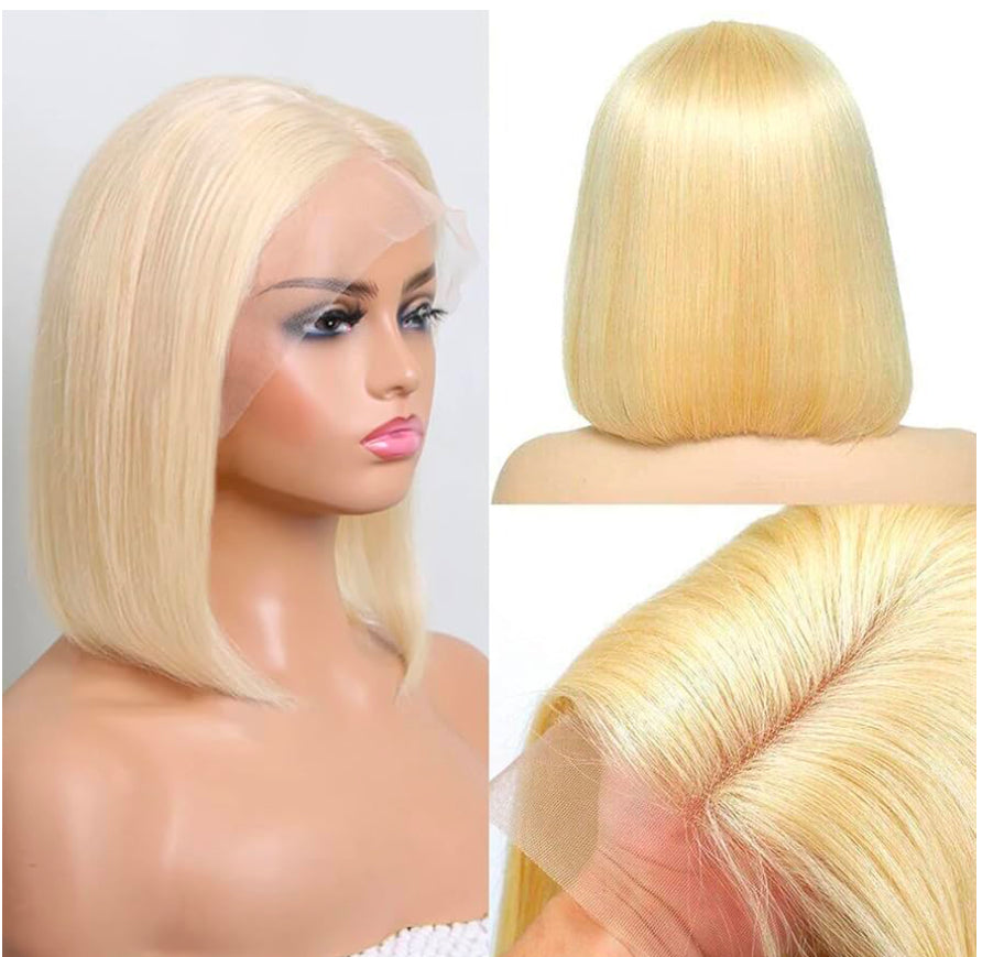 Blonde BOB Wig Human Hair 12inches