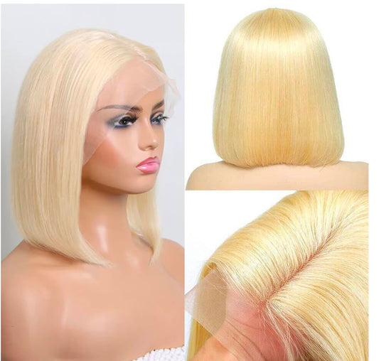 Blonde BOB Wig Human Hair 12inches