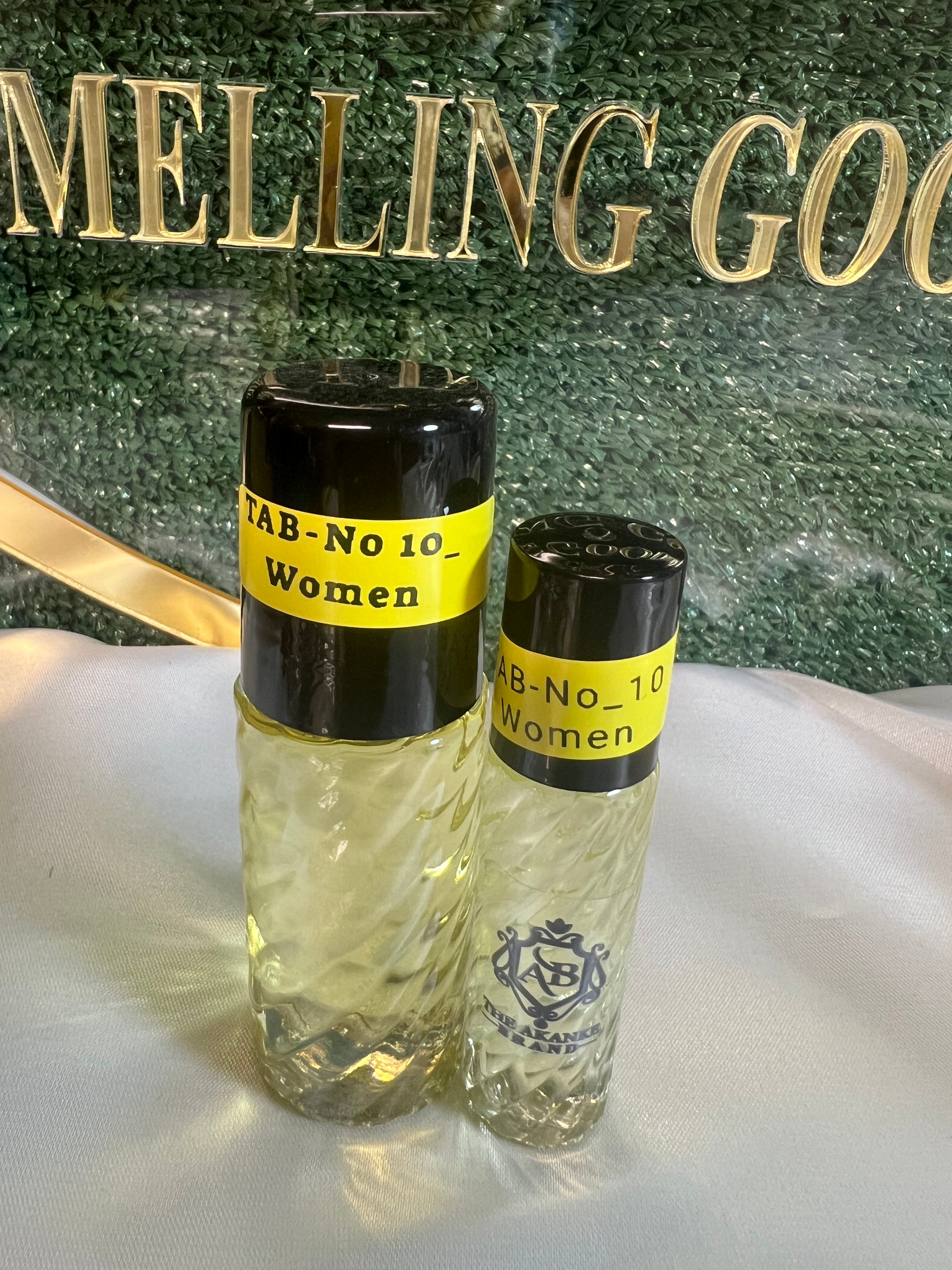 Perfume oil TAB NO 10(women)25ml+10ml Perfume oil notes are Iris, Jasmine, Rose, Orris Root and Lily-of-the-Valley; base notes are Civet, Musk, Sandalwood, Amber, Moss, Vanilla, Vetiver and Patchouli