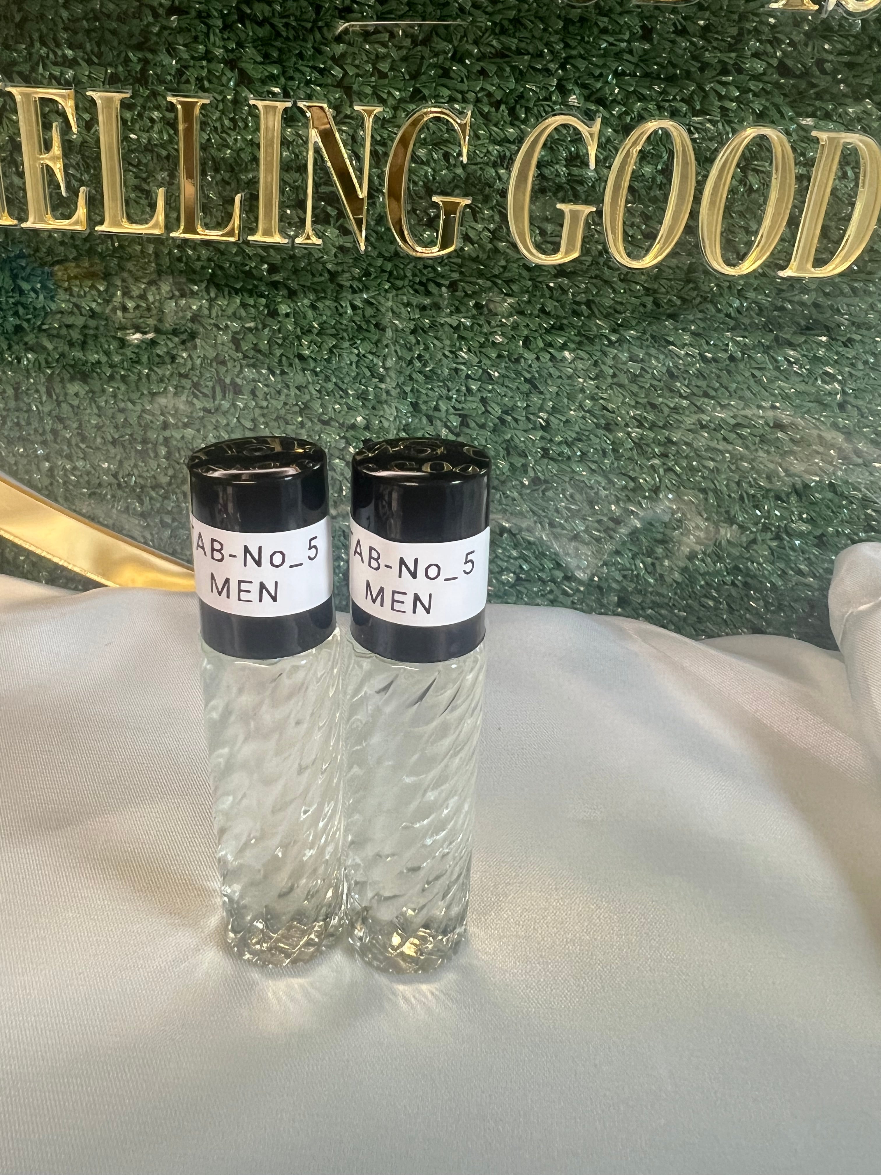 Perfume oil TAB NO5(men)10ml 2pcs top notes of orange blossom and bergamot, middle notes of cedar, sage, and pepper, and base notes of sea moss, amber, and vetiver