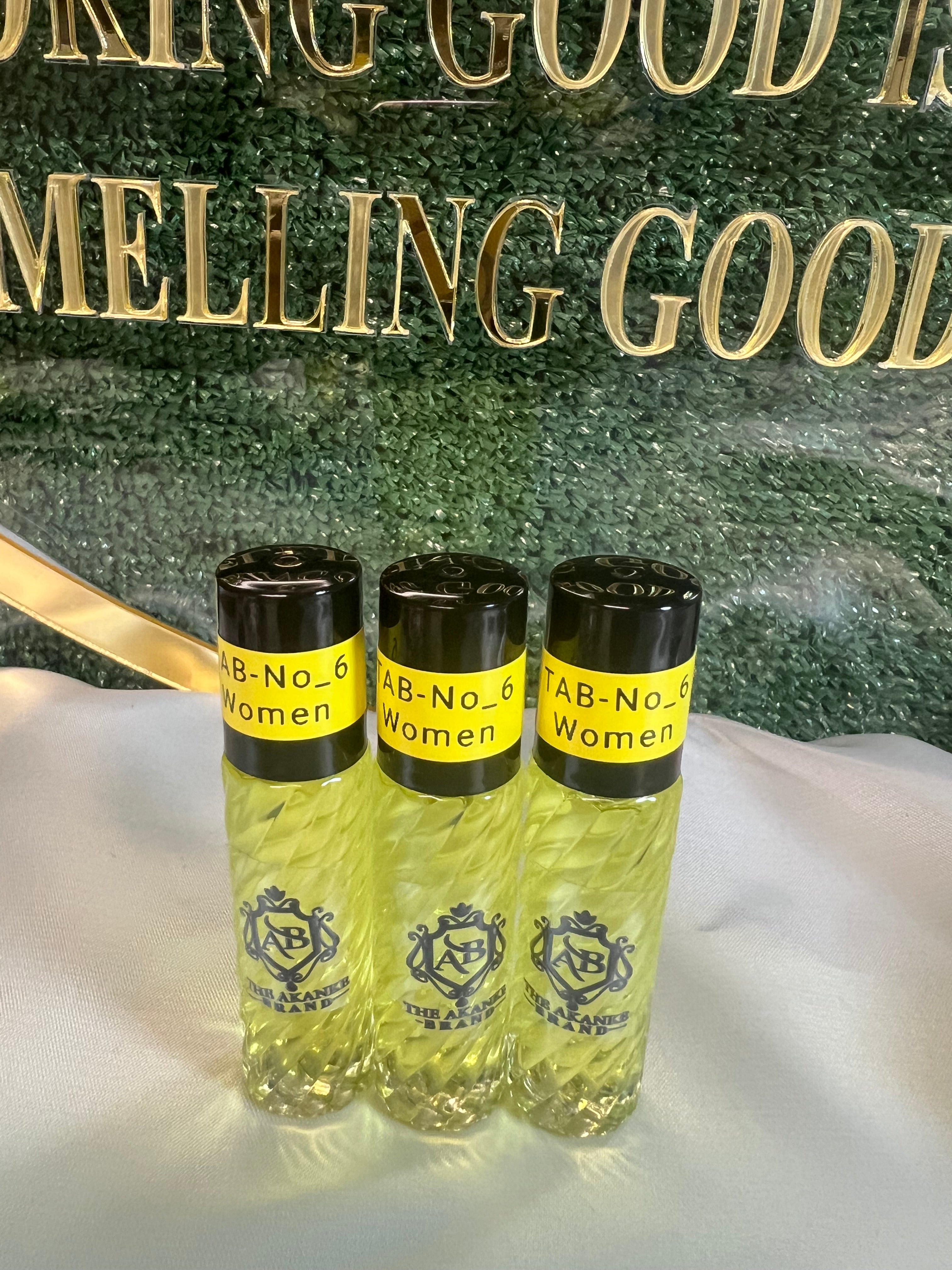 Perfume oil TAB NO_6(women)10ml 3pcs notes of perfume oil heady white tuberose gardenia with banana accord and a touch of muskiness