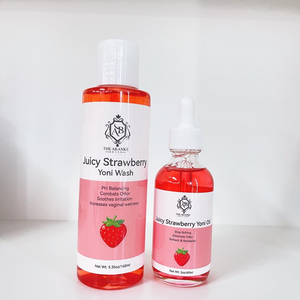 Yoni Juicy strawberry intimate wash and oil for women