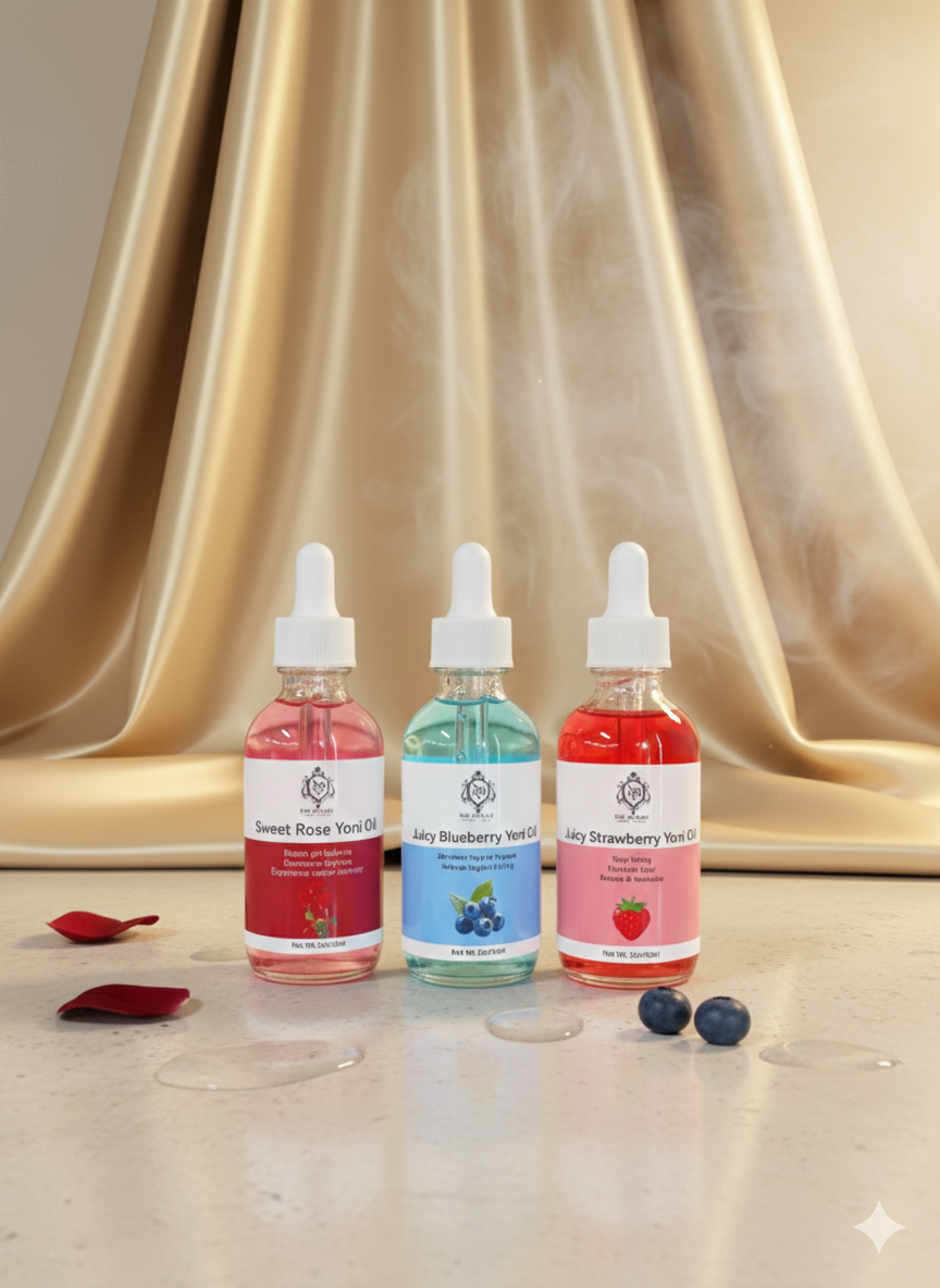 Yoni sweet rose,juicy blueberry and juicy strawberry yoni oil for women