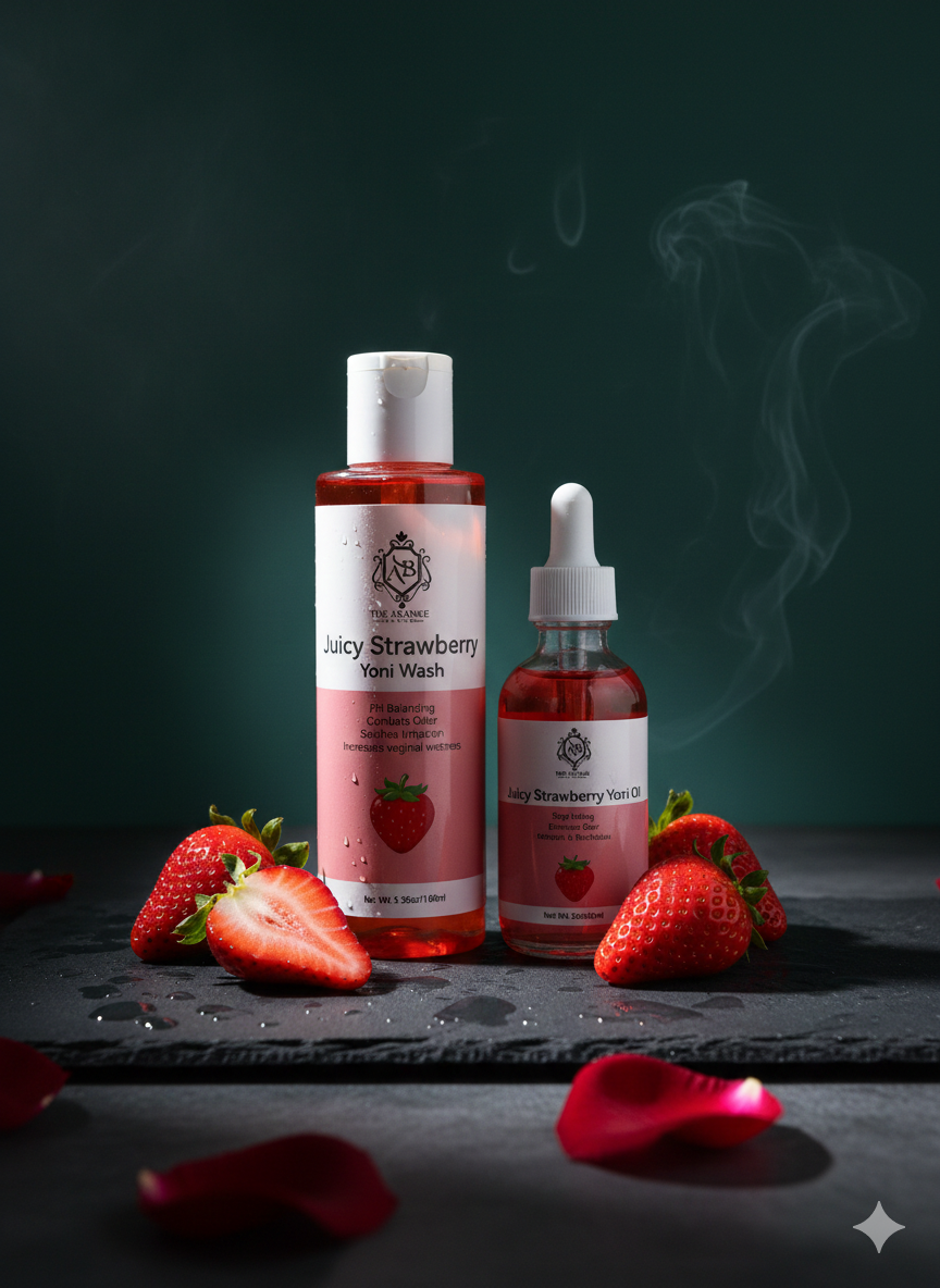 Yoni Juicy strawberry intimate wash and oil for women