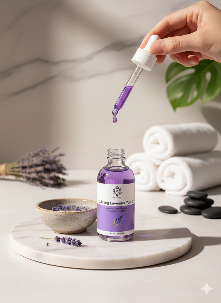 Calming lavender yoni oil for women