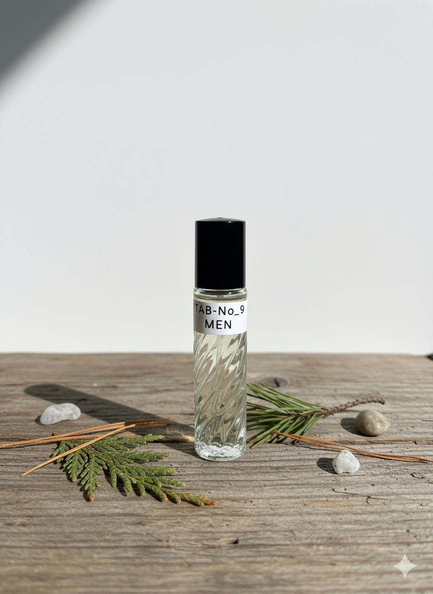 Perfume oil TAB NO 9(men)10ml notes of lemon and lavender mixed with a heady wood and musk scent