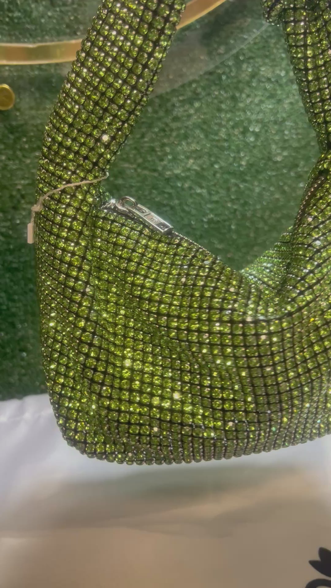 All rhinestone dazzling ladies clutch