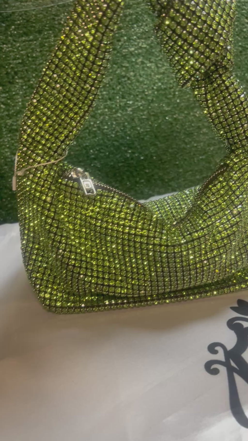 All rhinestone dazzling ladies clutch